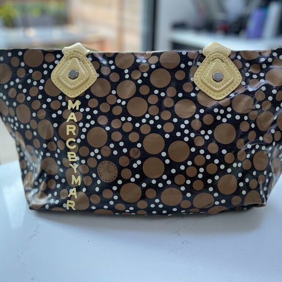 Marc by Marc Jacobs PVC Yellow Polka Dot Purse - Picture 2 of 7